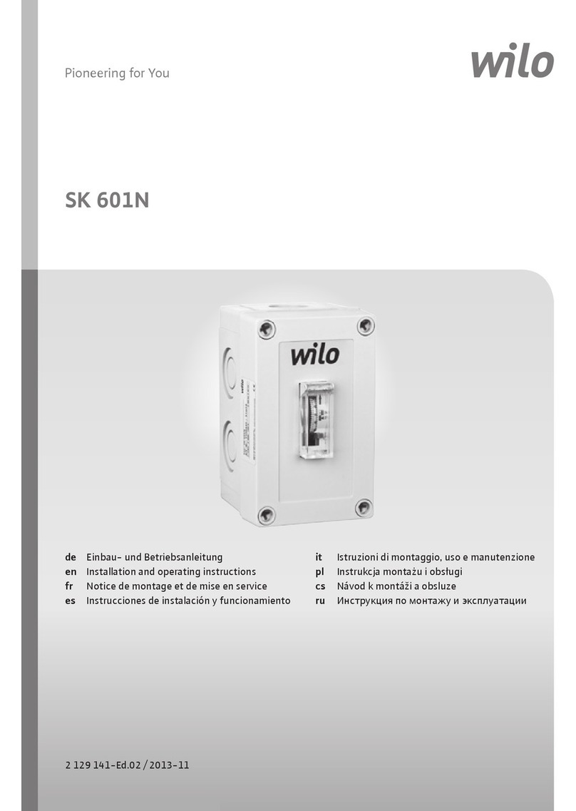 Wilo SK 601N Installation and operating instructions Wilo SK 601N Installation and operating instructions