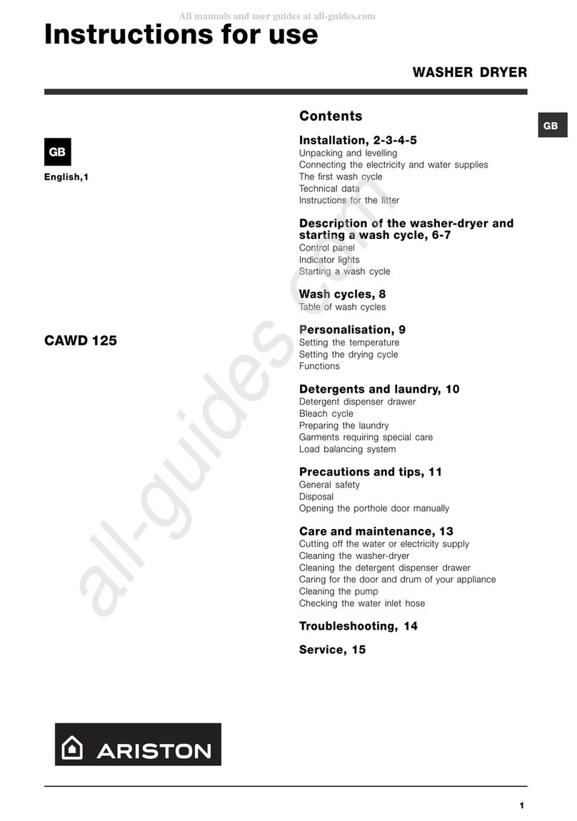 Ariston CAWD 125 User manual