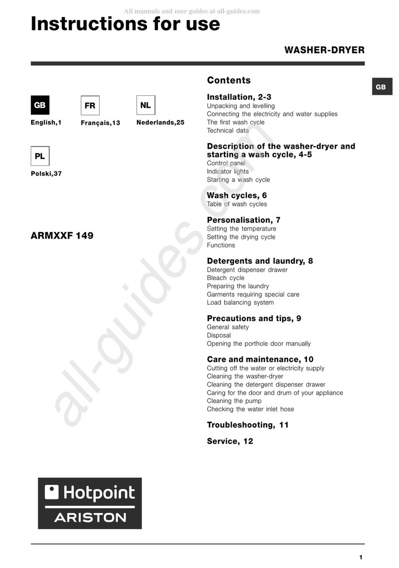 Hotpoint Ariston ARMXXF 149 User manual