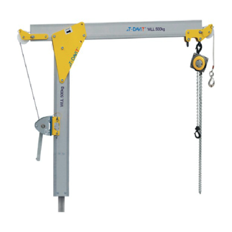 REID LIFTING T-DAVIT Series Installation instructions