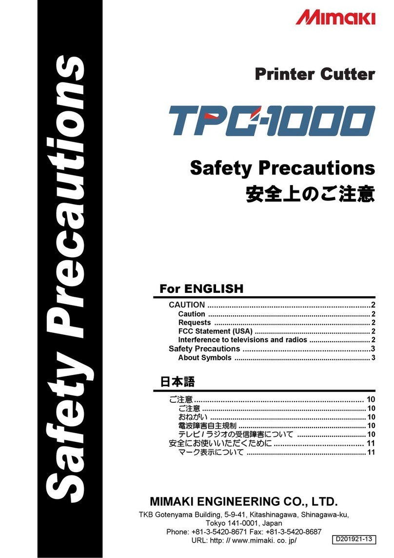 MIMAKI TPC-1000 Installation instructions