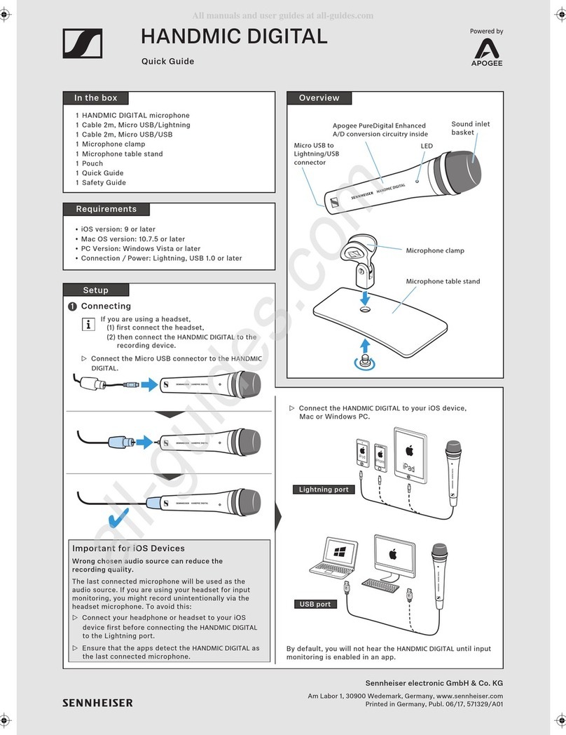 Sennheiser HANDMIC DIGITAL quick guide