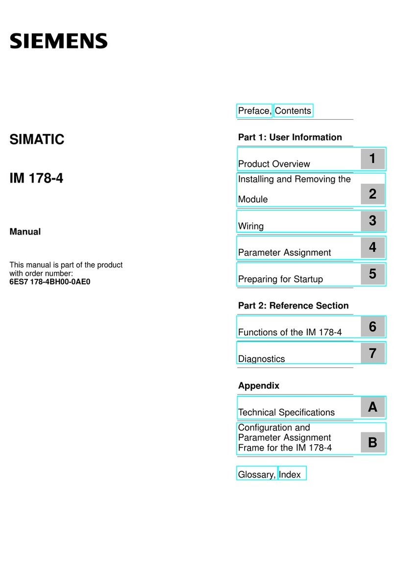 Siemens SIMATIC IM 178-4 User manual