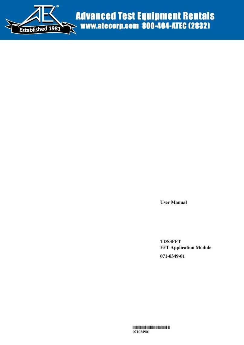 Tektronix TDS3FFT User manual