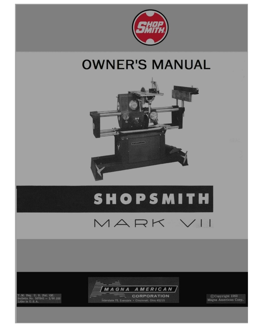 Shopsmith Mark VII owner's manual