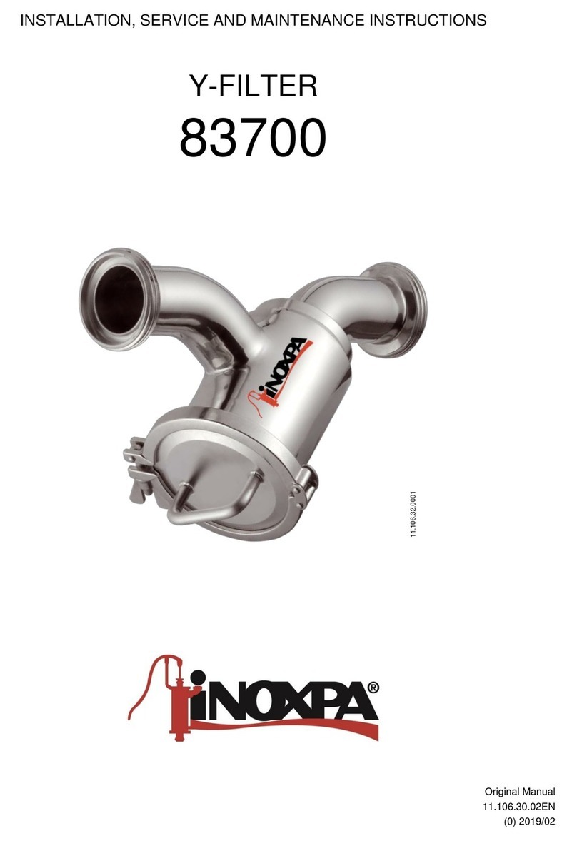 INOXPA 83700 Installation, service and maintenance instructions