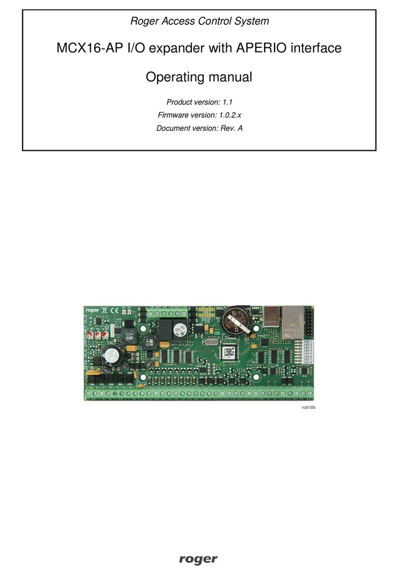 Roger MCX16-AP operating manual
