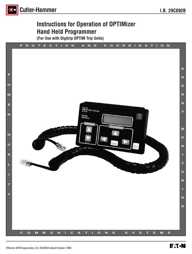 Cutler-Hammer OPTIMizer Instructions for operation