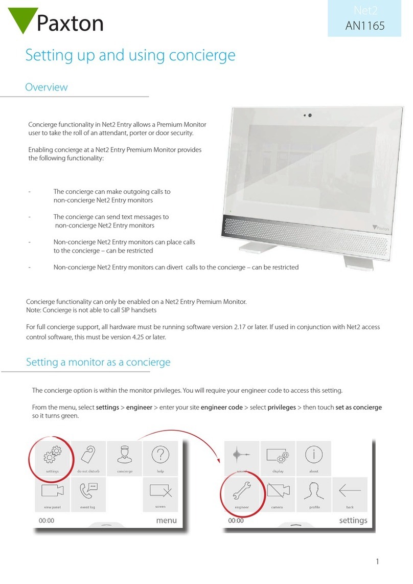 Paxton Net2 Entry User manual