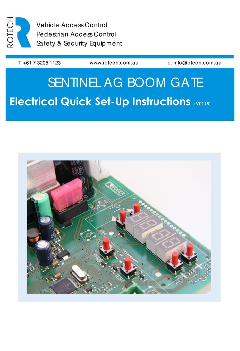 Rotech SENTINEL AG BOOM Quick setup instructions