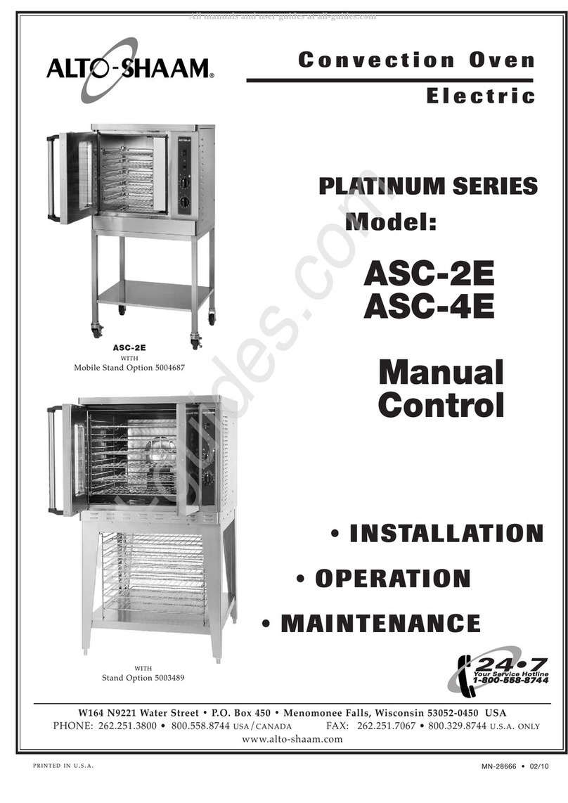 Alto-Shaam PLATINUM Series General instructions