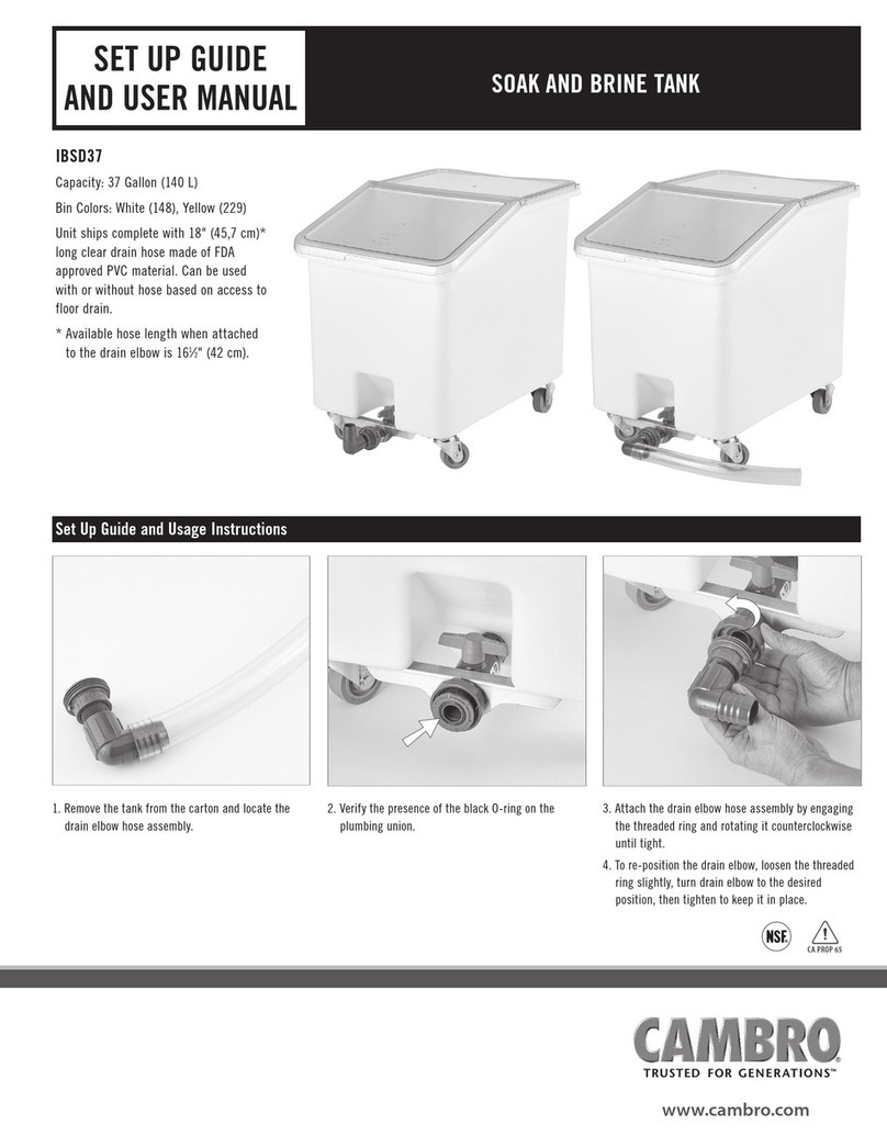 Cambro IBSD37 Setup guide and user manual