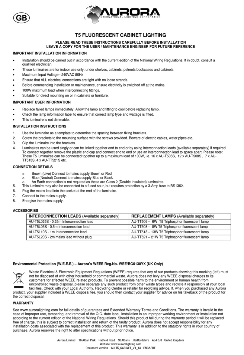 Aurora T5 Series instructions