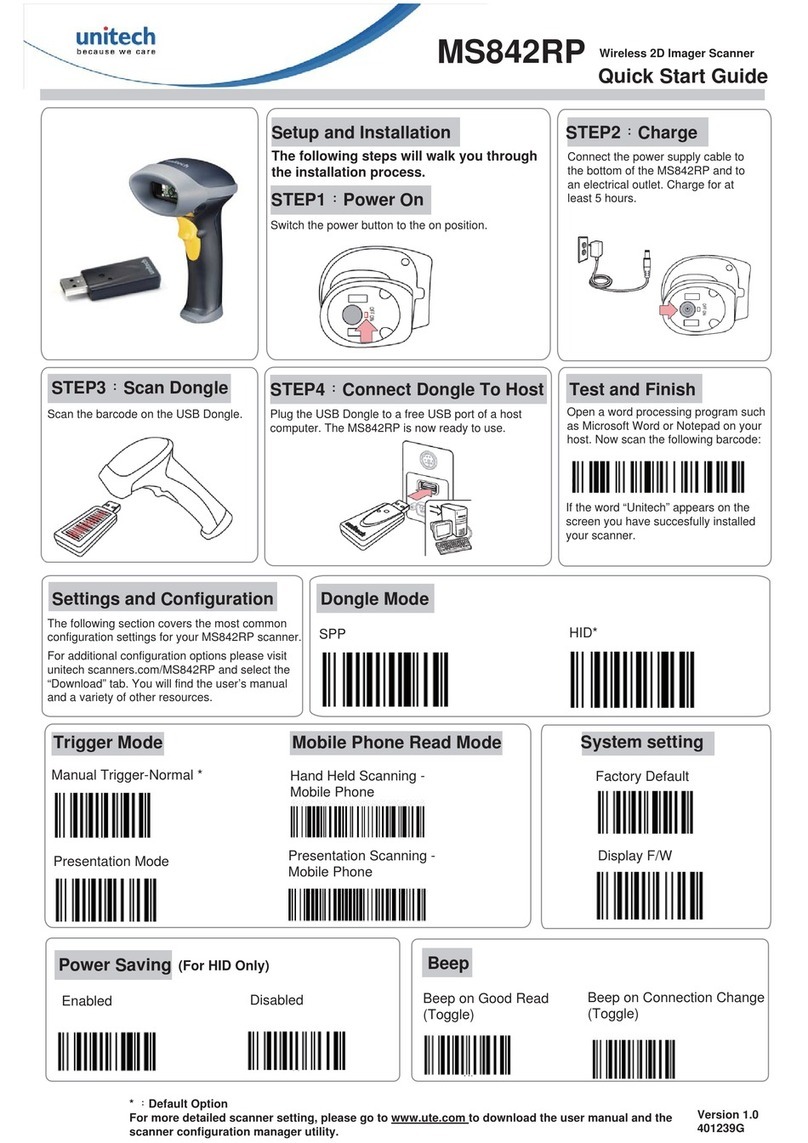 Unitech MS842RP User manual Unitech MS842RP User manual