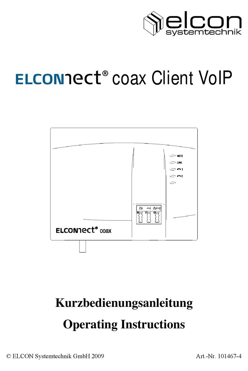 Elcon Elconnect Coax Client VoIP User manual