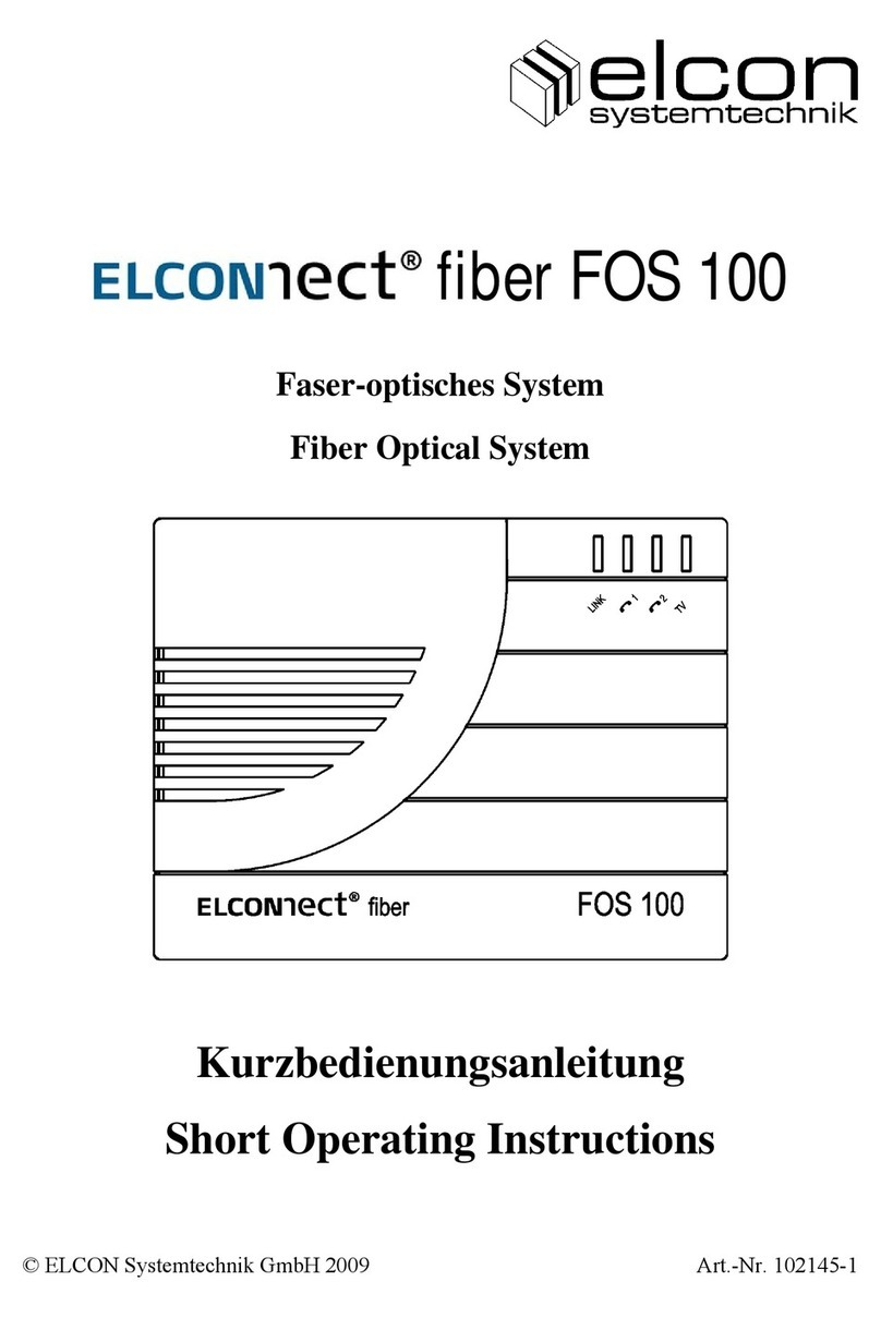 Elcon Elconnect Fiber FOS 100 User manual