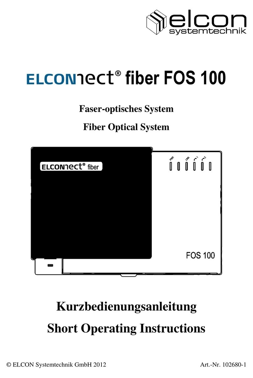 Elcon Elconnect Fiber FOS 100 User manual