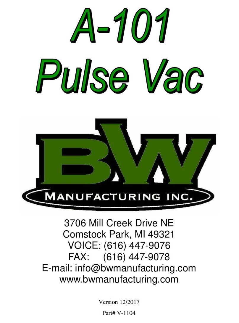 BW Manufacturing A-101 Pulse Vac manual