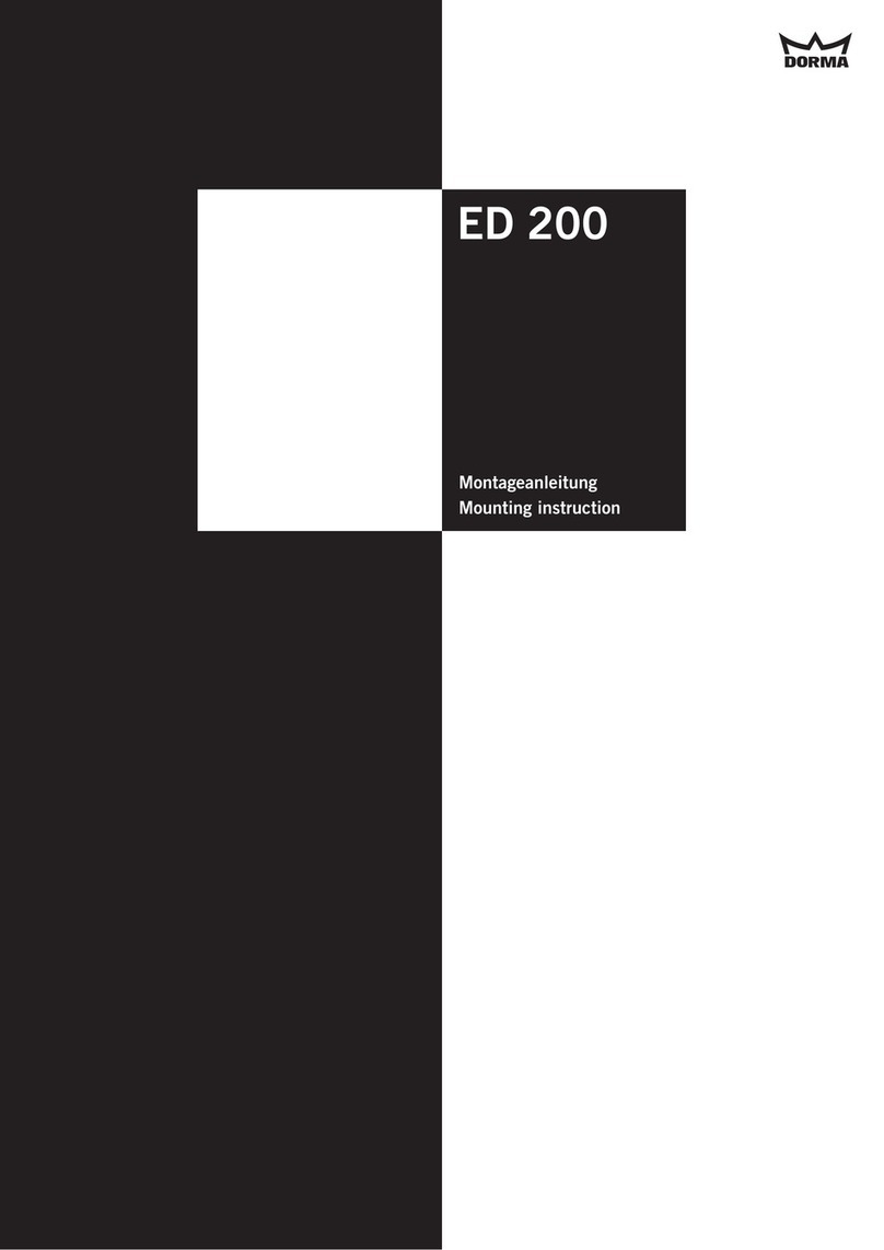 Dorma ED 200 Mounting instruction