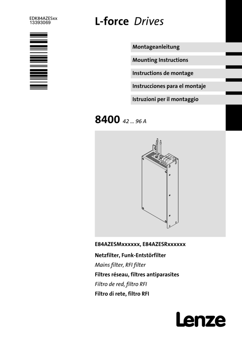 Lenze E84AZESM Series Mounting instructions