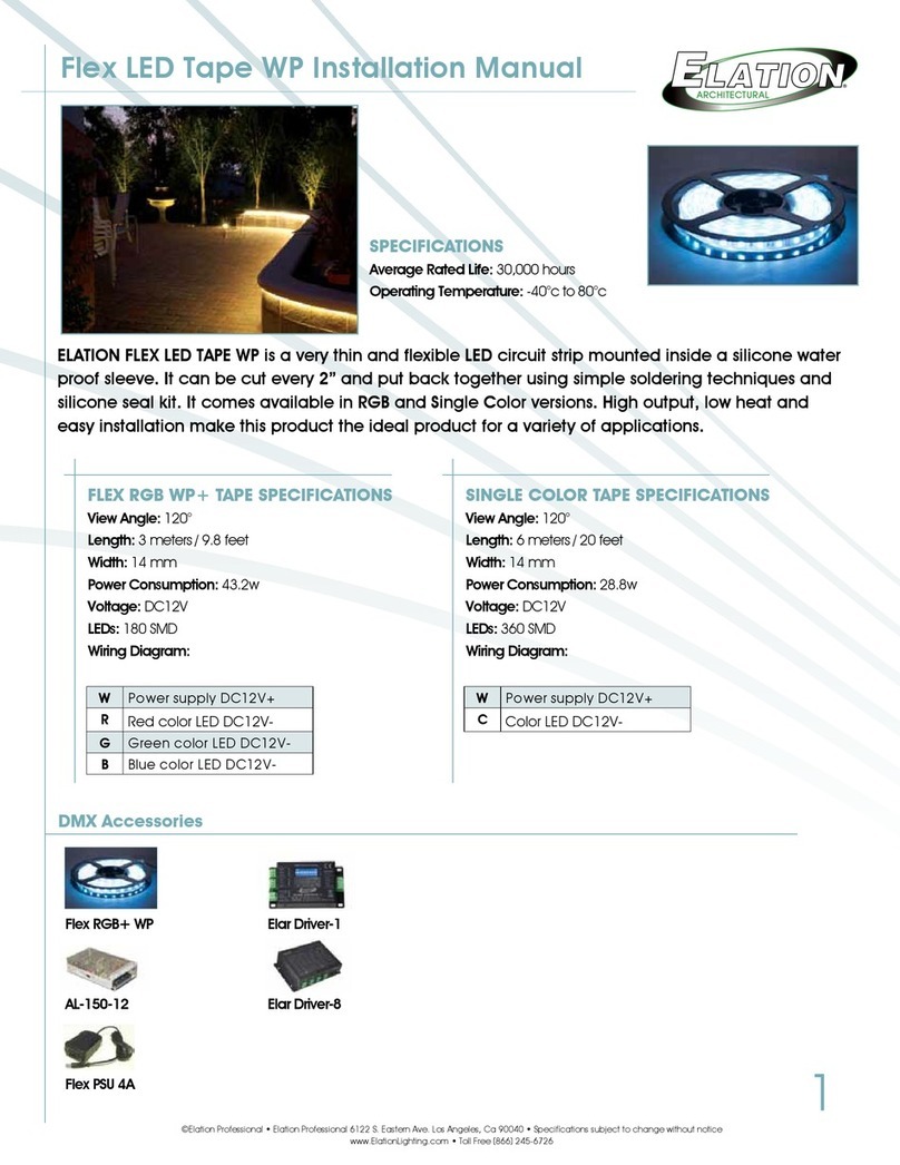 Elation Flex LED Tape WP installation manual