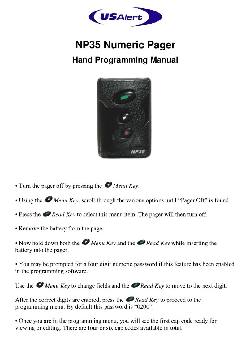 US Alert NP35 Hand Programming Manual