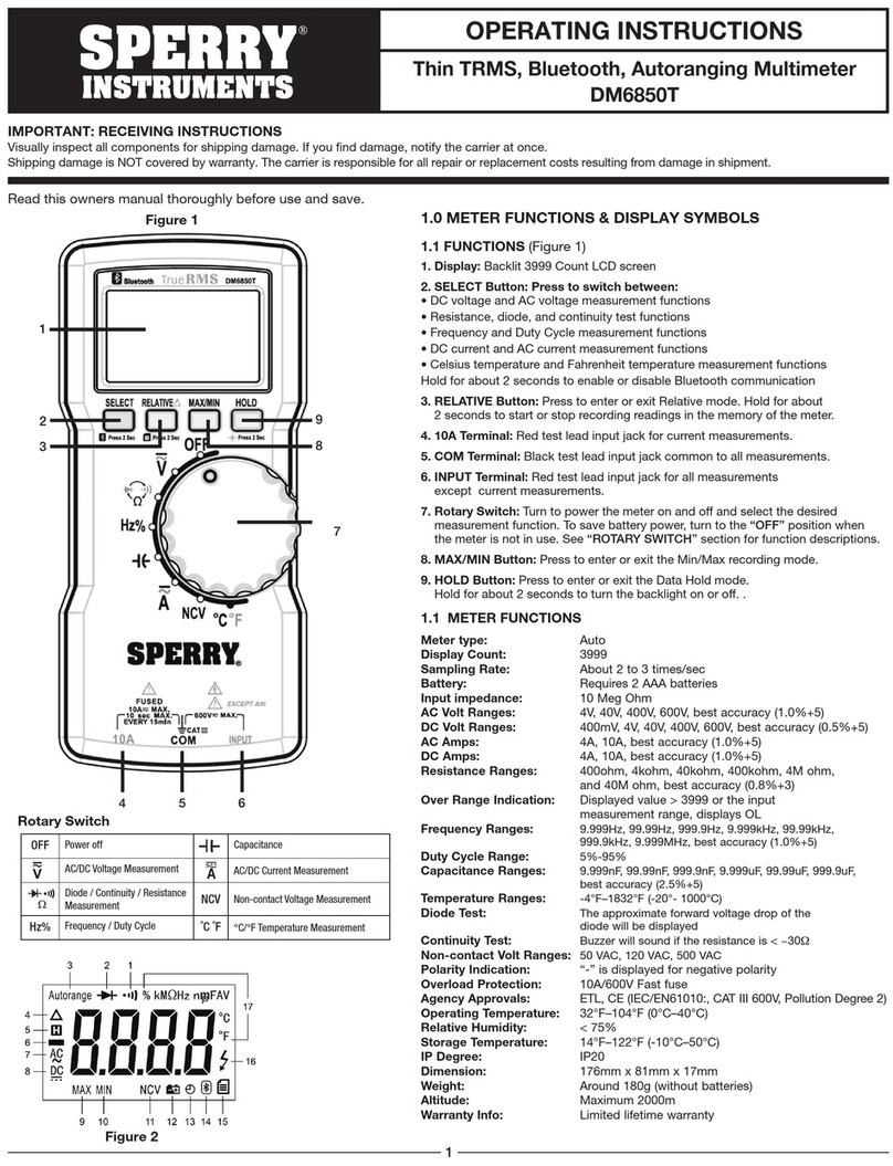 Sperry instruments DM6850T User manual