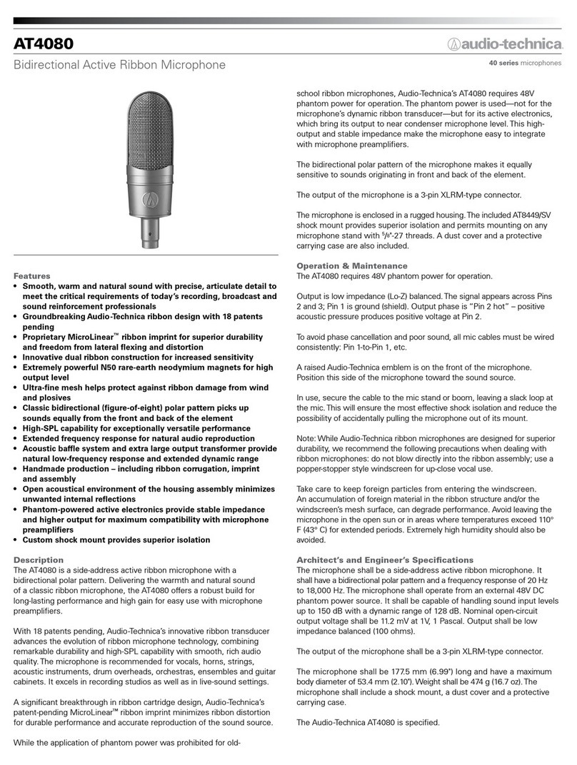 Audio Technica AT4080 quick start guide Audio Technica AT4080 quick start guide