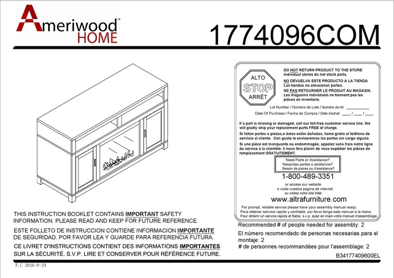 Ameriwood HOME 1774096COM Instruction booklet Ameriwood HOME 1774096COM Instruction booklet