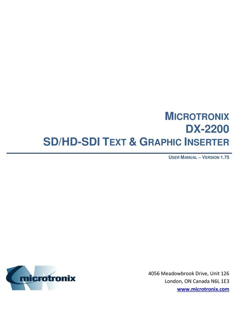 MICROTRONIX DX-2200 user manual