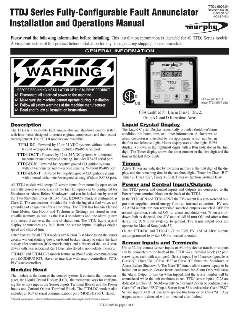 Murphy TTDJ-DC-T User manual