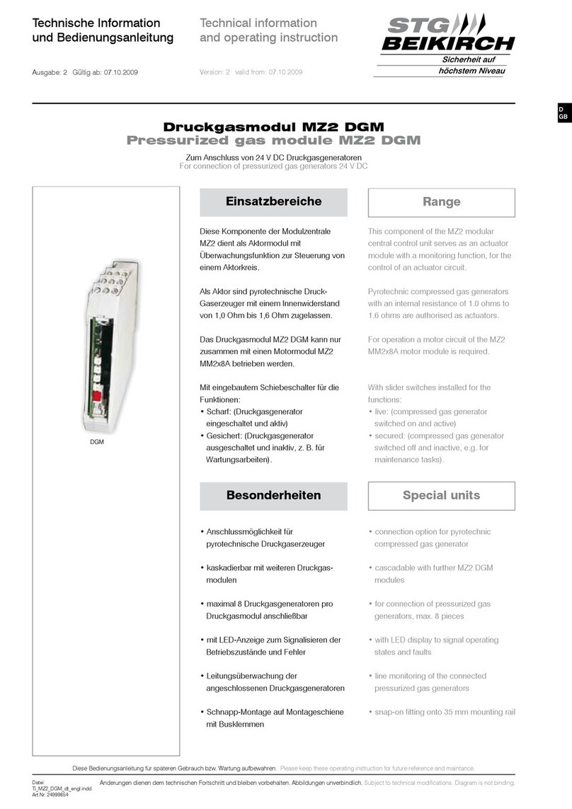 STG-BEIKIRCH MZ2 DGM Technical information and operating instruction