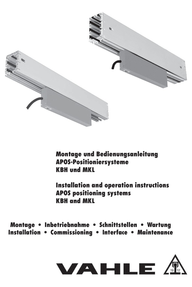 Vahle Apos KBH Series Installation and operation instruction manual Vahle Apos KBH Series Installation and operation instruction manual