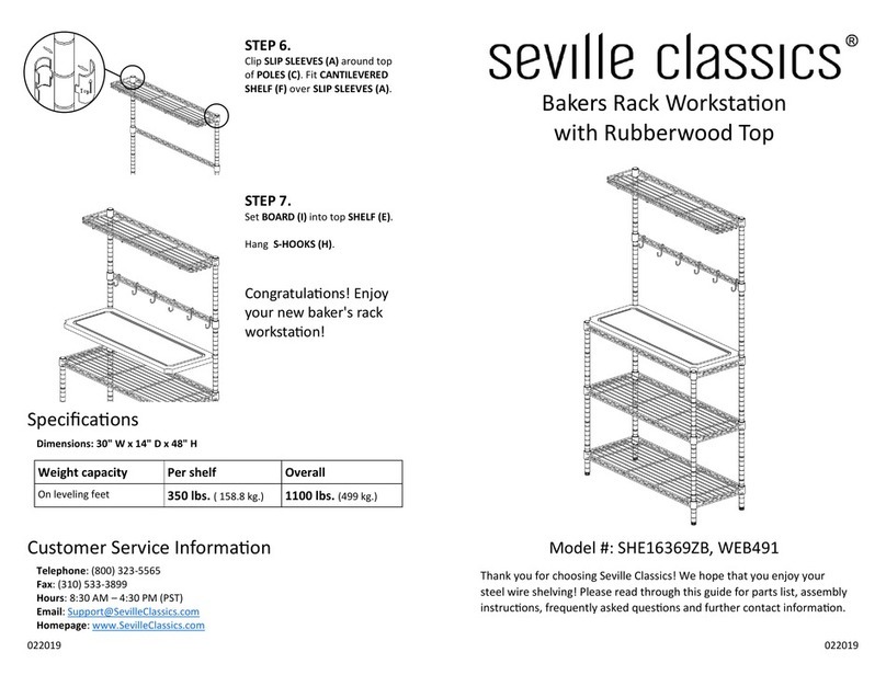 Sevile Classics SHE16369ZB quick start guide