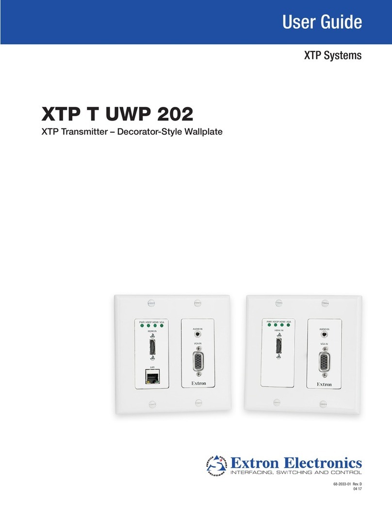 Extron electronics XTP T UWP 202 user guide