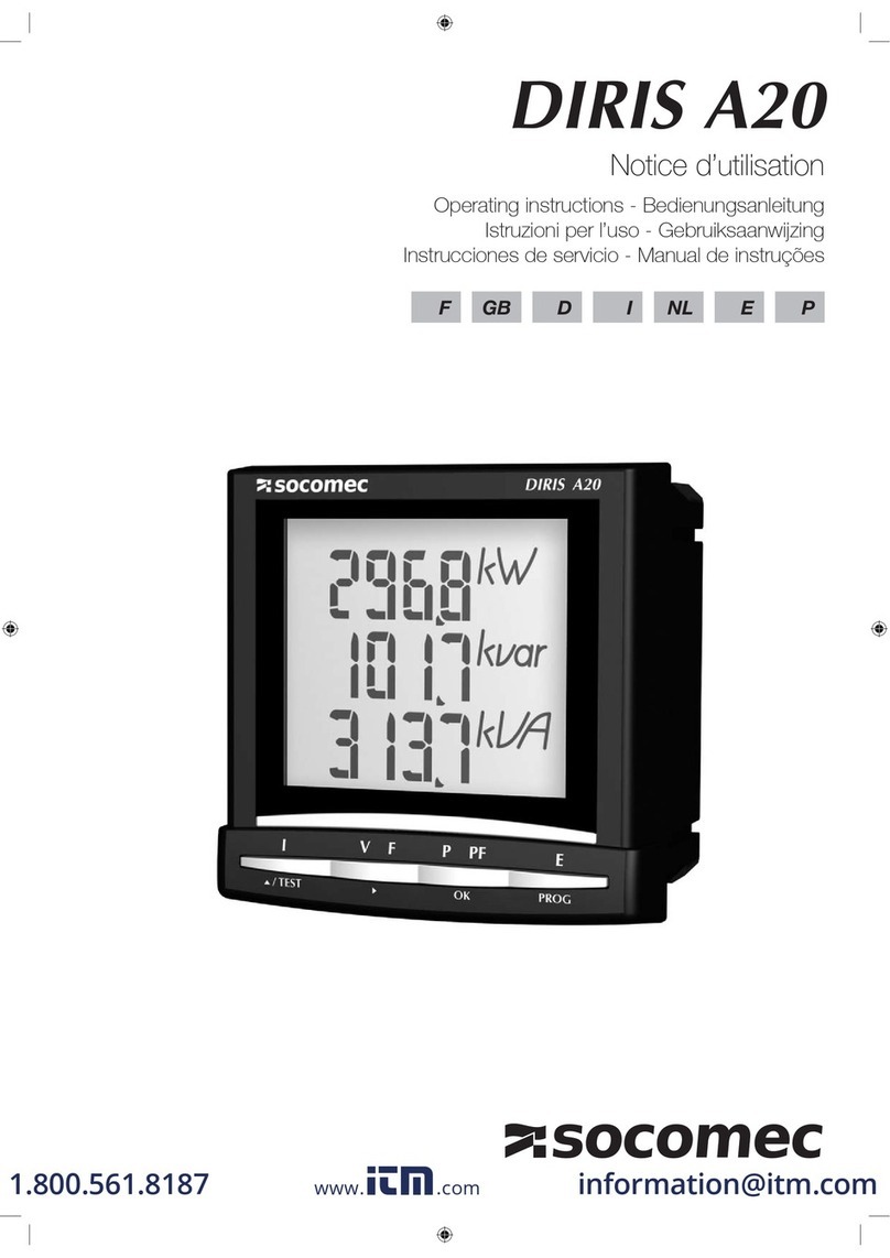 socomec DIRIS A20 User manual