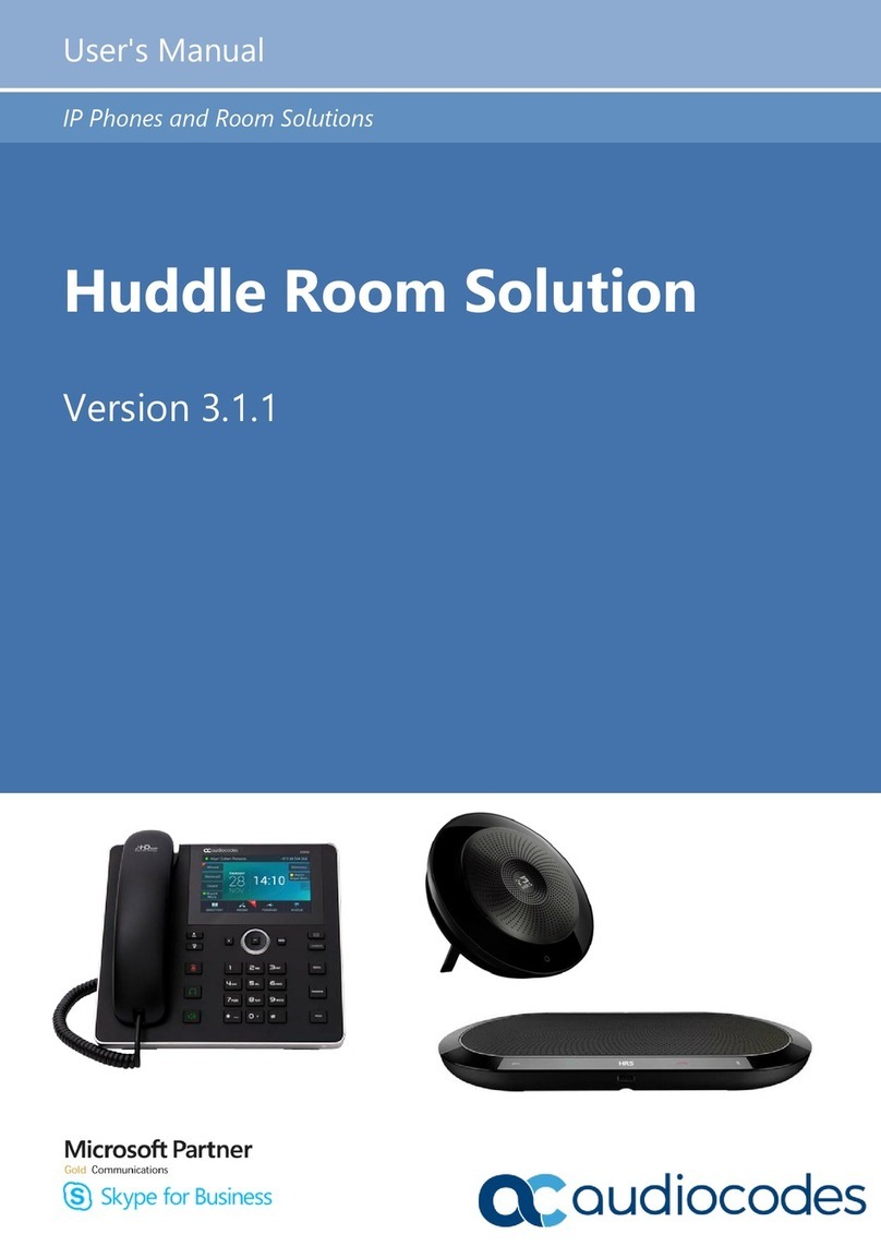 AudioCodes UC-HRS-457-SPK User manual AudioCodes UC-HRS-457-SPK User manual