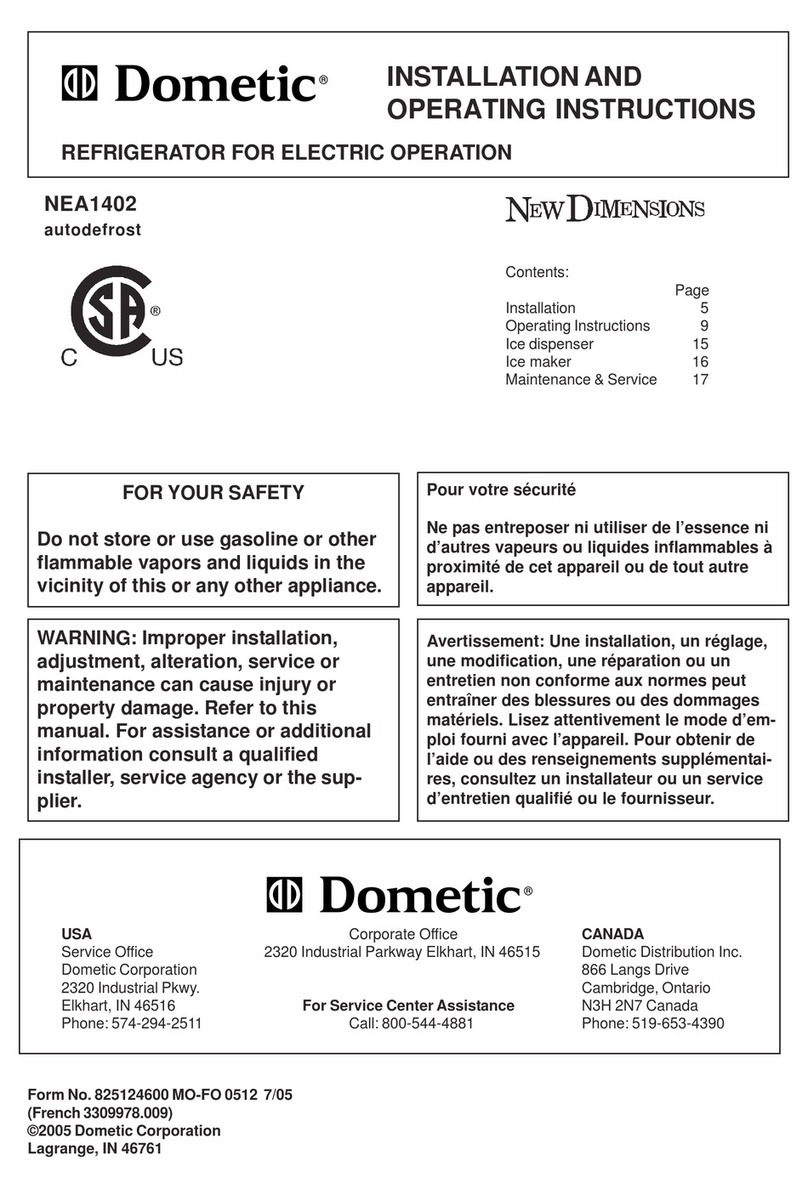 Dometic NEA1402 User manual