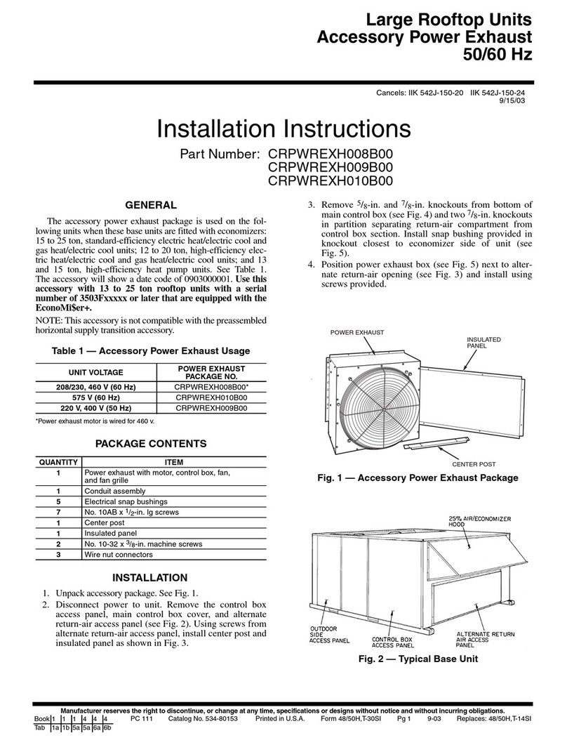 Carrier CRPWREXH008B00 User manual