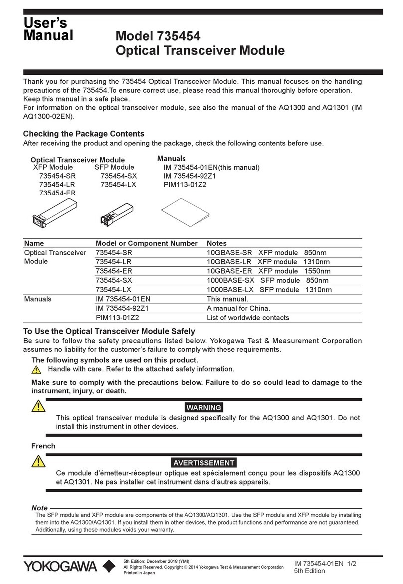 YOKOGAWA 735454-LR user manual