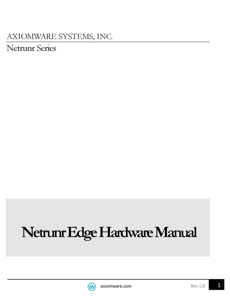 Axiomware Systems Netrunr Series User manual