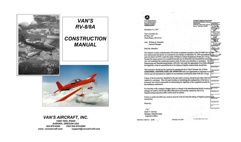 Van's Aircraft RV-8 Construction manual