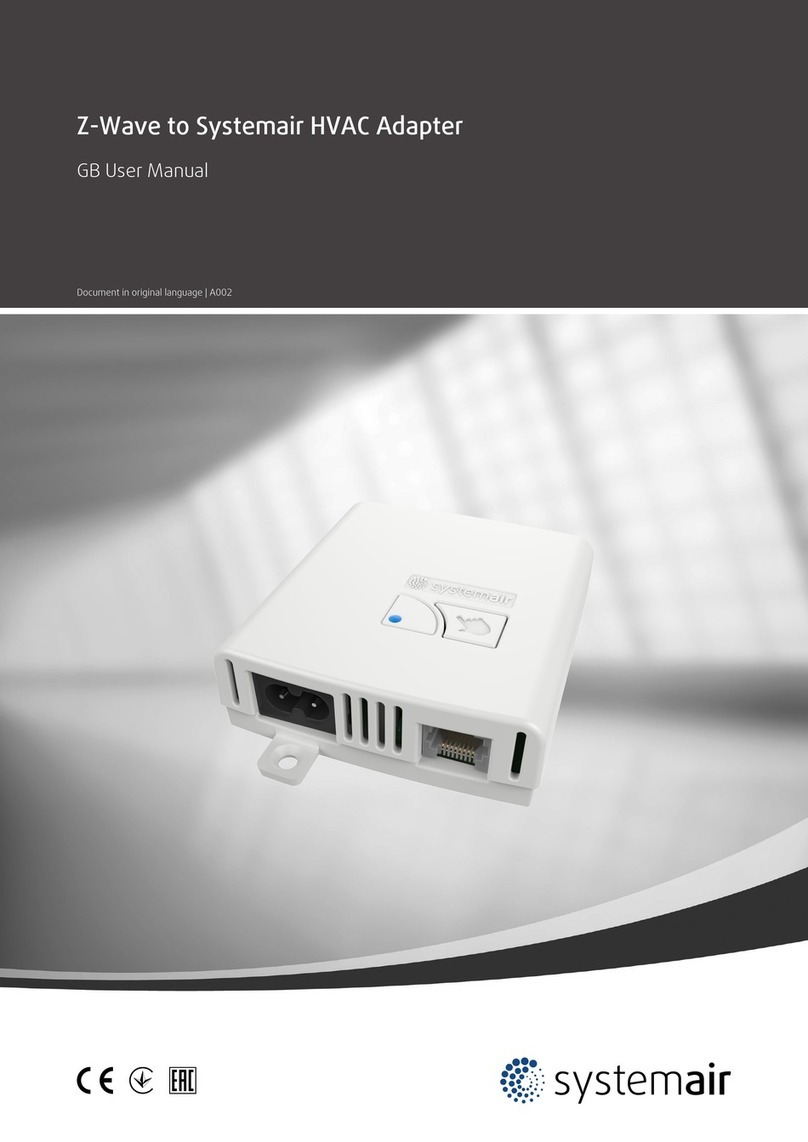 System air Z-Wave to Systemair HVAC Adapter user manual
