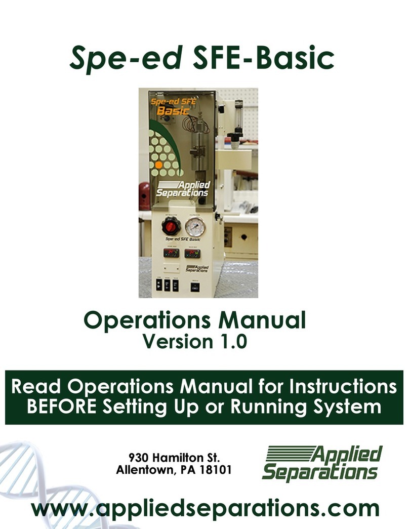 Applied Separations Spe-ed SFE-Basic Operation manual Applied Separations Spe-ed SFE-Basic Operation manual