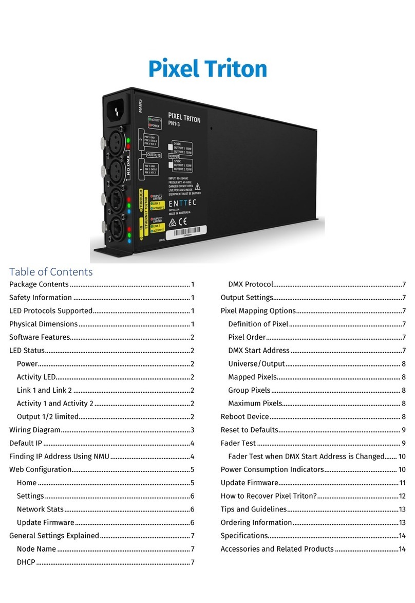 Enttec Pixel Triton User manual