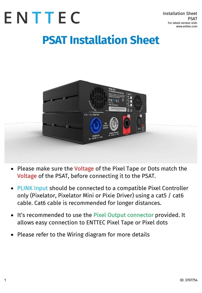 Enttec PSAT Installation sheet