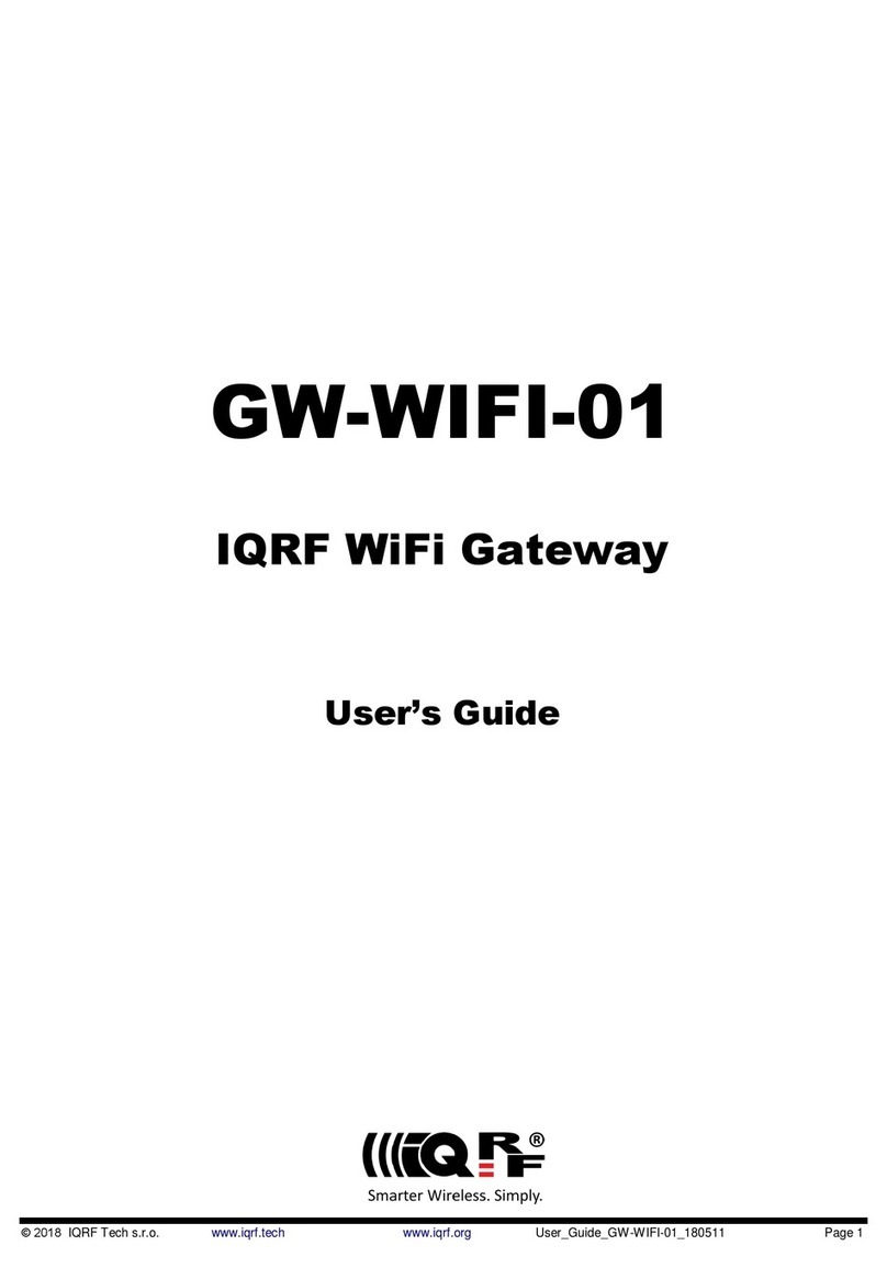 IQRF GW-WIFI-01 user guide