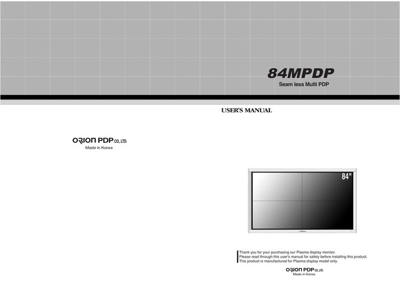 ORION PDP 84MPDP User manual