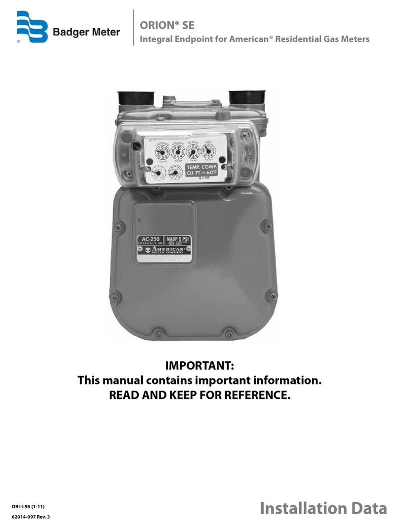 Badger Meter ORION SE Installation and user guide Badger Meter ORION SE Installation and user guide
