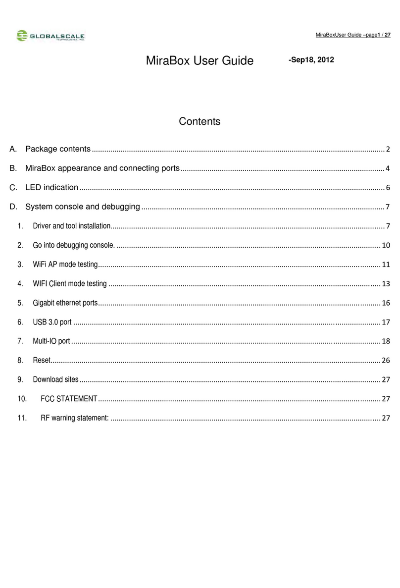 GlobalScale MiraBox User manual